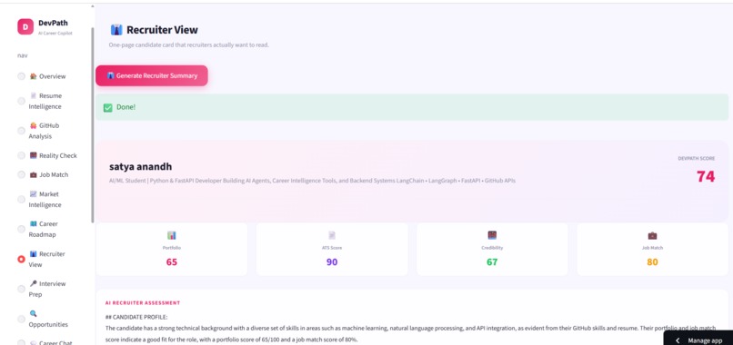 DevPath AI – screenshot 4