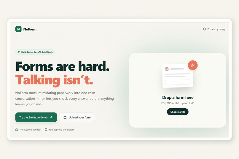 NoForm – screenshot 1