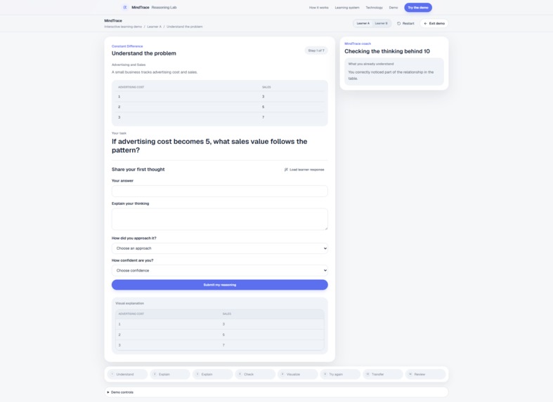 MindTrace Reasoning Lab – screenshot 3
