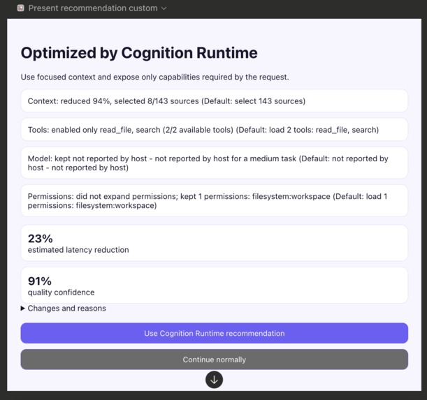 Cognition Runtime – screenshot 1