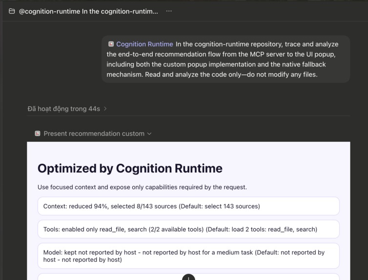 Cognition Runtime – screenshot 2