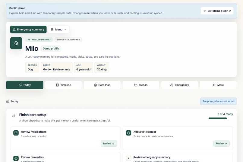 Continuum: Pet Health Memory – screenshot 1