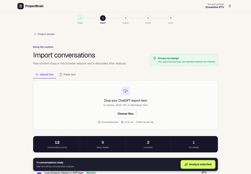     ProjectBrain – screenshot 1