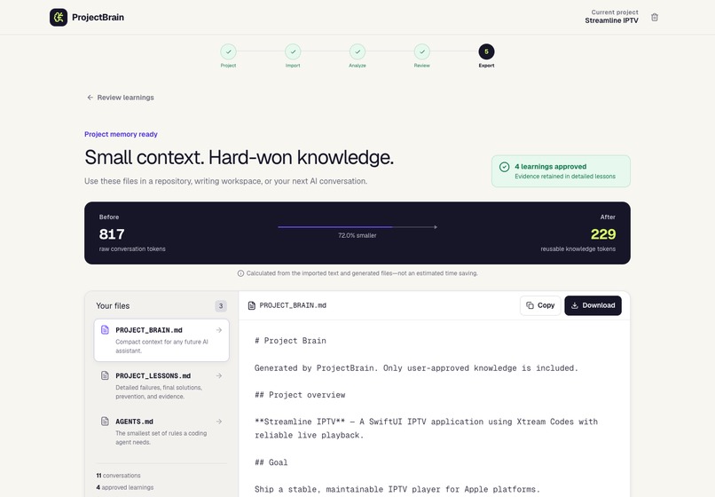     ProjectBrain – screenshot 2