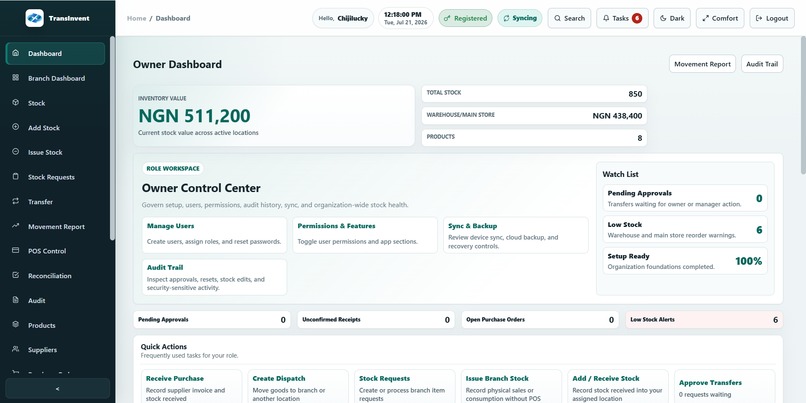 TransInvent Business Management System – screenshot 9