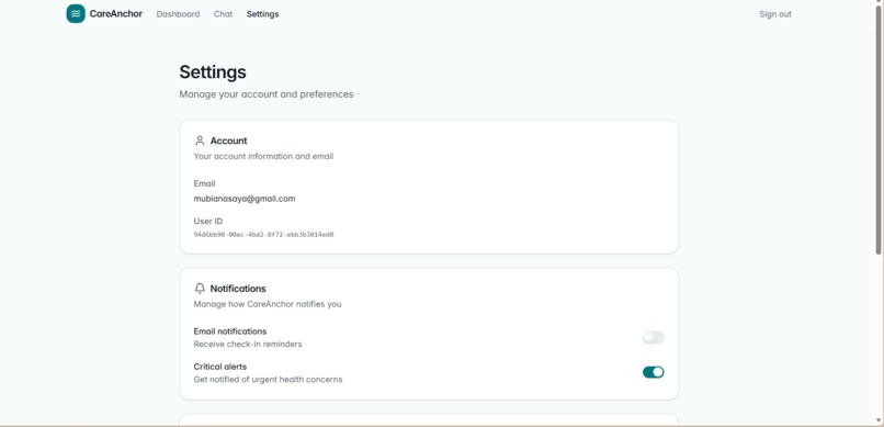 Care Anchor – screenshot 2