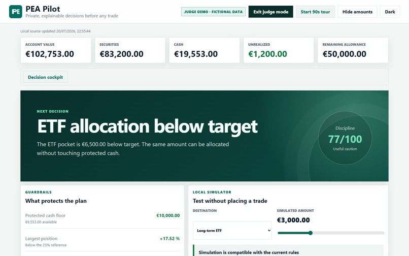 PEA Pilot – screenshot 1