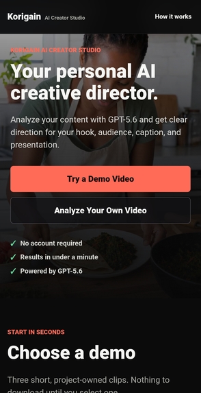Korigain AI Creator Studio – screenshot 1