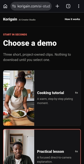 Korigain AI Creator Studio – screenshot 2