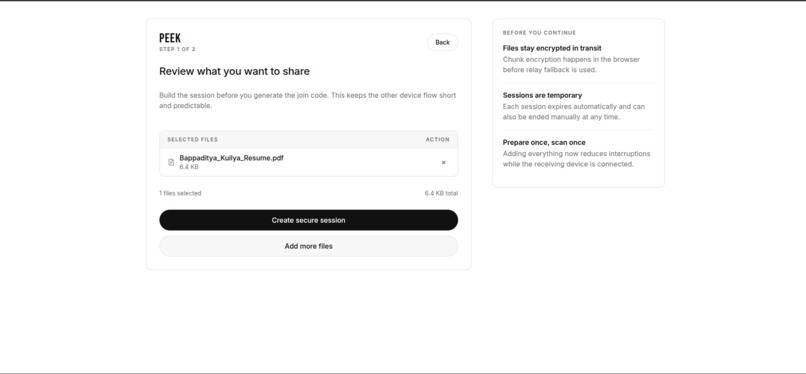 Peek – screenshot 2