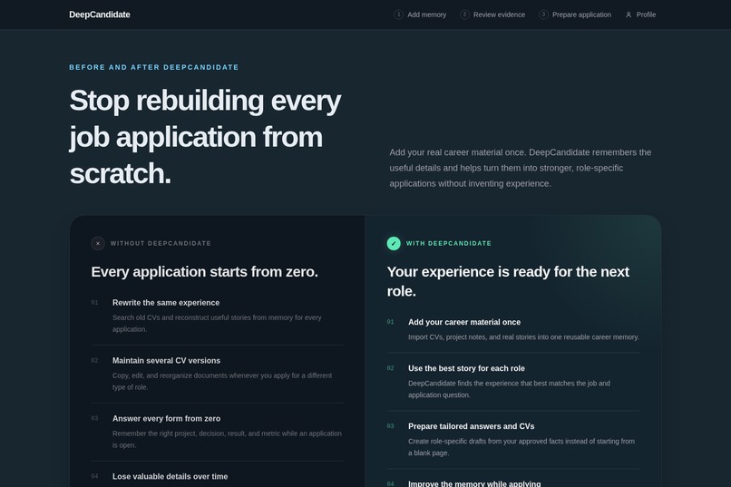 DeepCandidate – screenshot 2