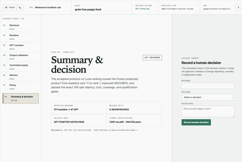 Relevance Incident Lab – screenshot 2
