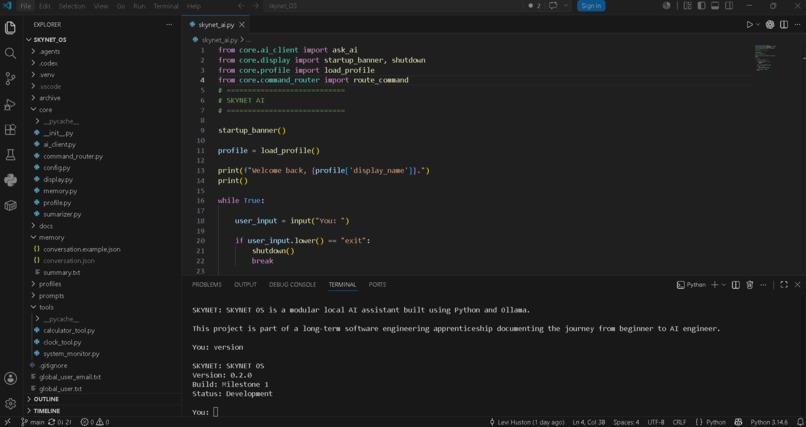 SKYNET OS – screenshot 1