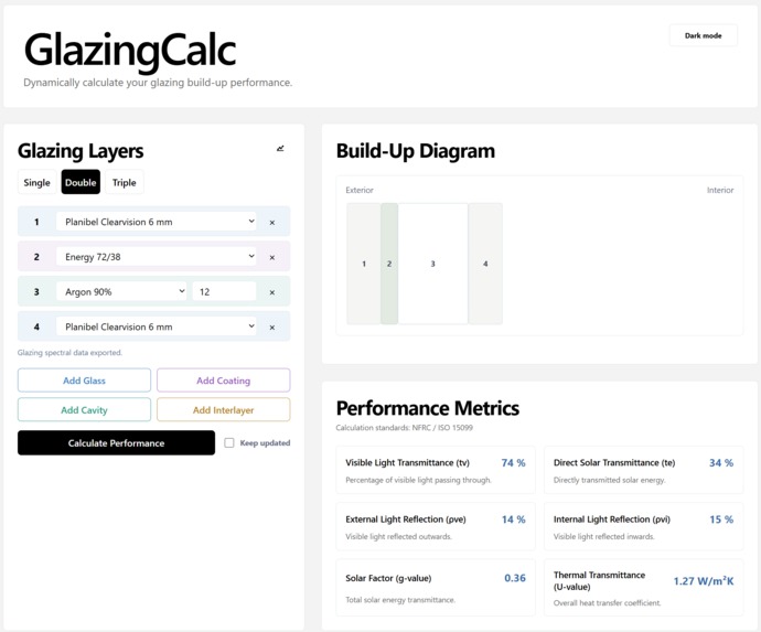 GlazingCalc – screenshot 1