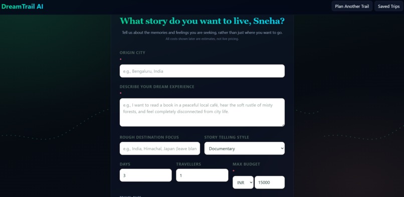 DreamTrail AI – screenshot 2