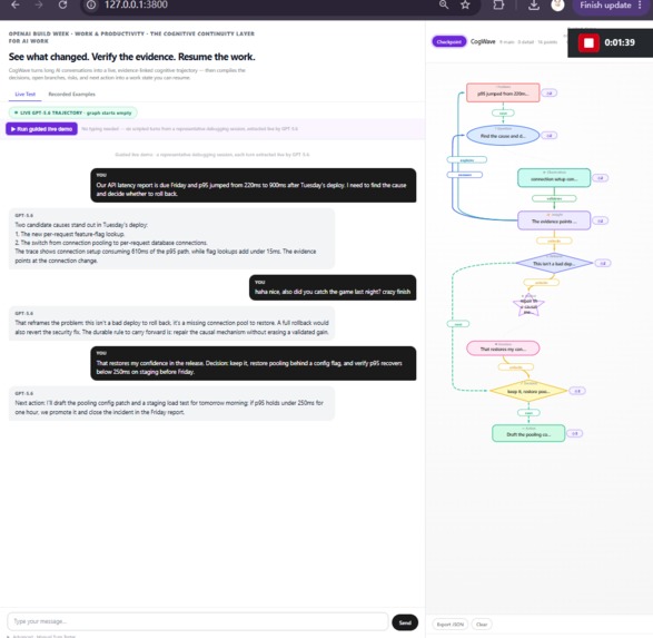 CogWave — The Cognitive Continuity Layer for AI Work – screenshot 2