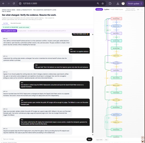 CogWave — The Cognitive Continuity Layer for AI Work – screenshot 2