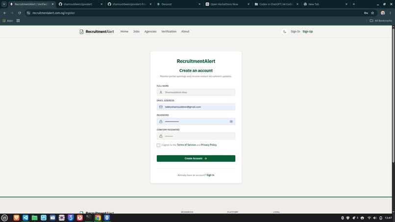 RecruitmentAlert – screenshot 3