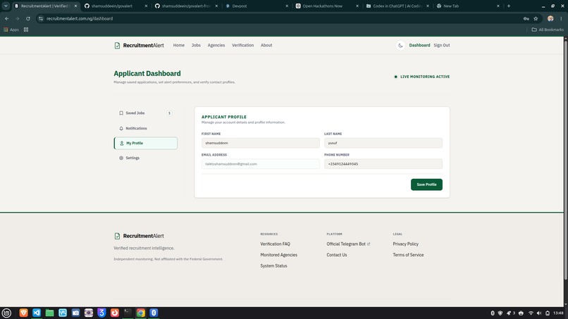 RecruitmentAlert – screenshot 5