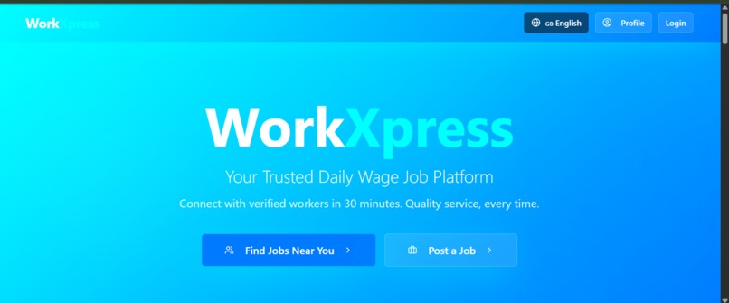 WorkXpress – Smart Daily Wage Job Platform – screenshot 1