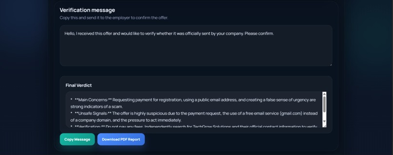 HireWise: ML-Powered Job Scam Detection – screenshot 4