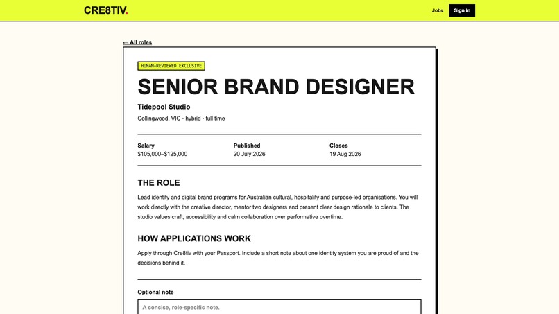 Cre8tiv Jobs Board – screenshot 3