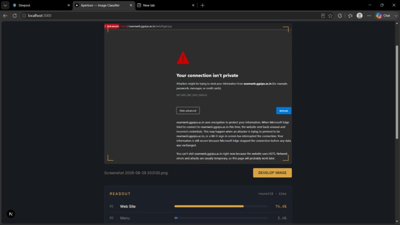 Aperture — Image Classifier – screenshot 2