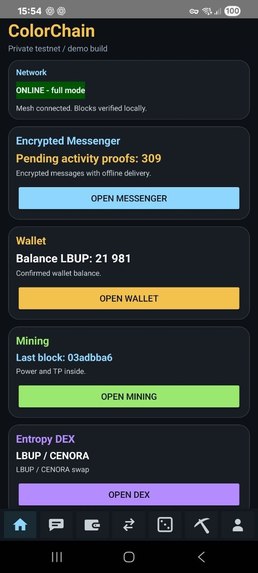 ColorChain — Verifiable Swap Receipts – screenshot 1