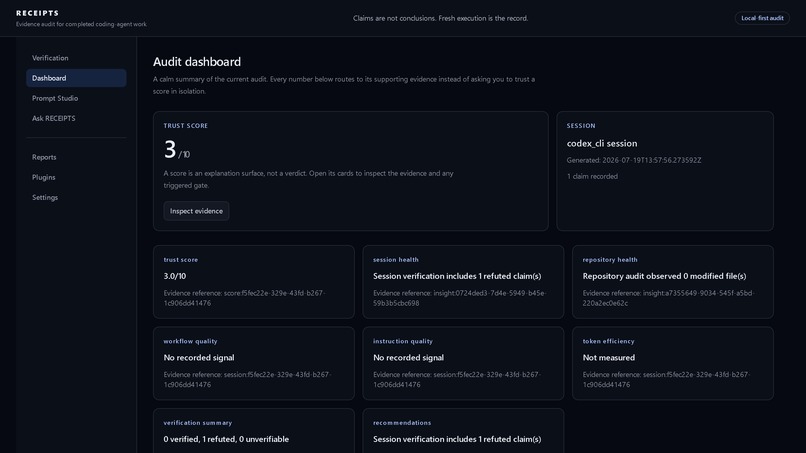 RECEIPTS – screenshot 2