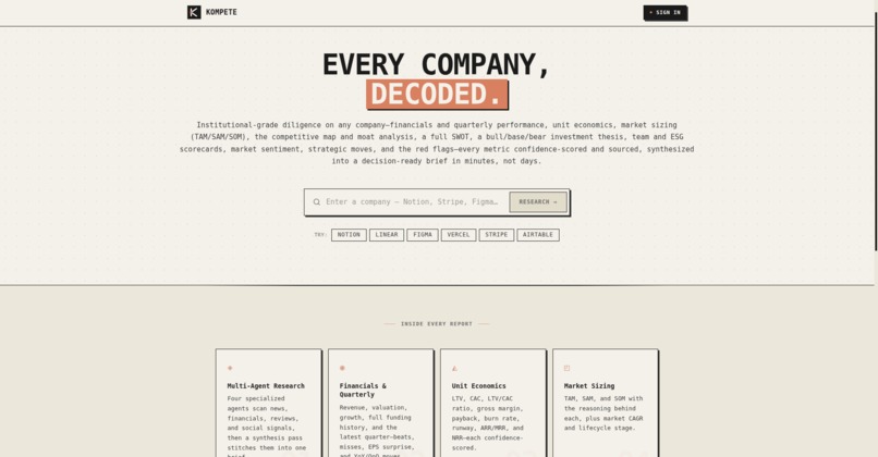 Kompete – screenshot 1