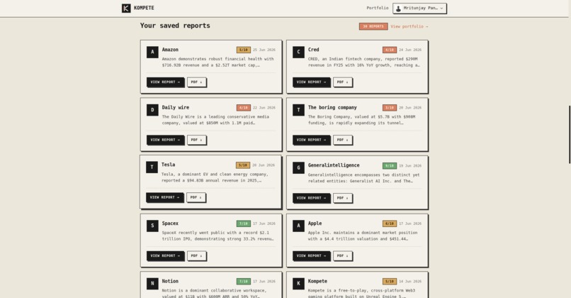 Kompete – screenshot 2