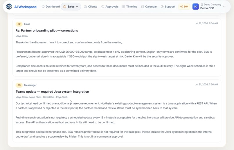 LeanCOO Pre-contract Workspace – screenshot 3
