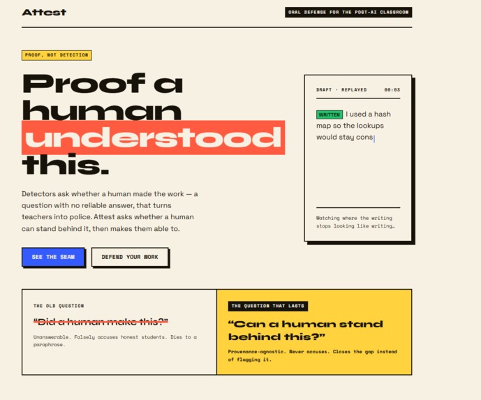 Attest — proof a human understood this – screenshot 2