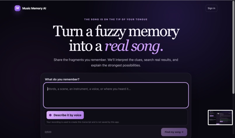 Music Memory AI – screenshot 1