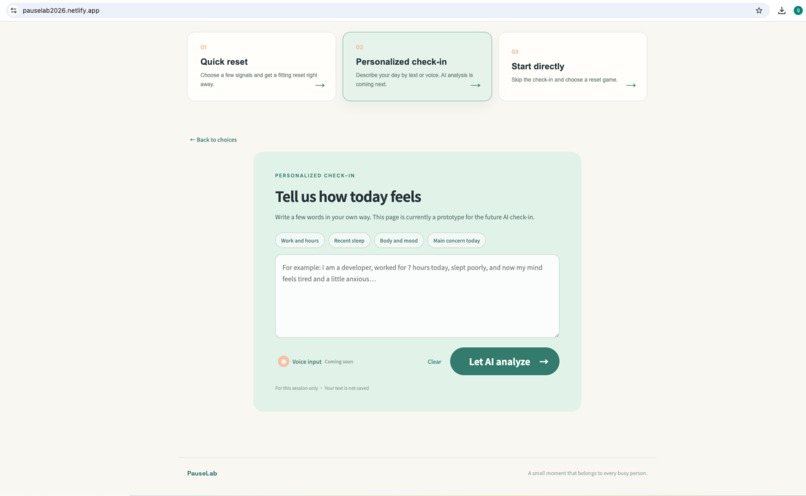 PauseLab: Instant 1–5 Min Workplace Resets – screenshot 3