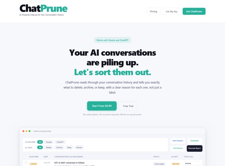 ChatPrune – screenshot 1