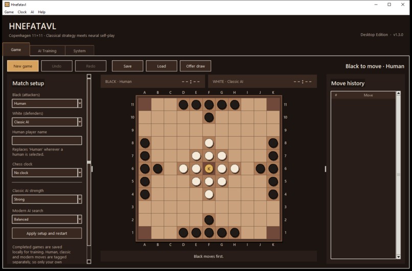Viking Chess (Hnefatavl) AI – screenshot 1