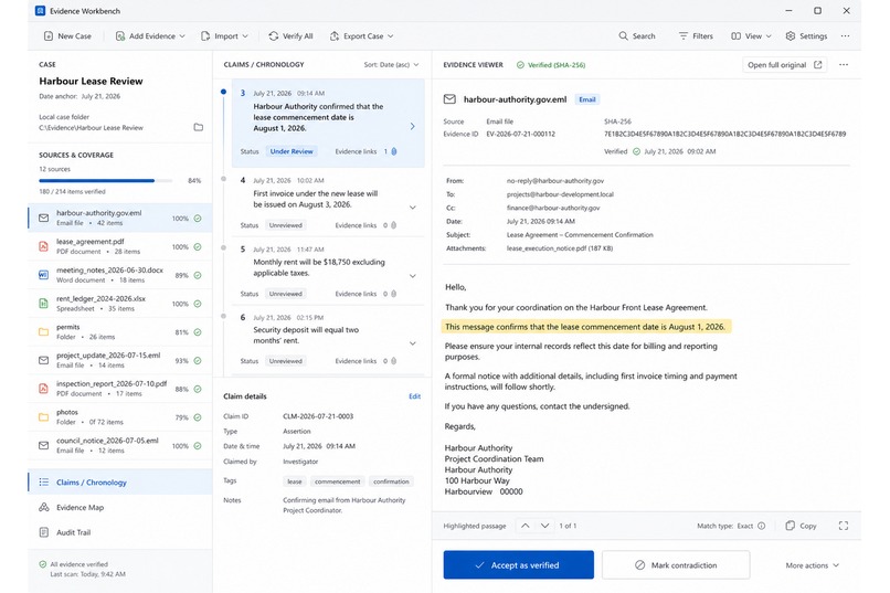 Evidence Workbench – screenshot 6