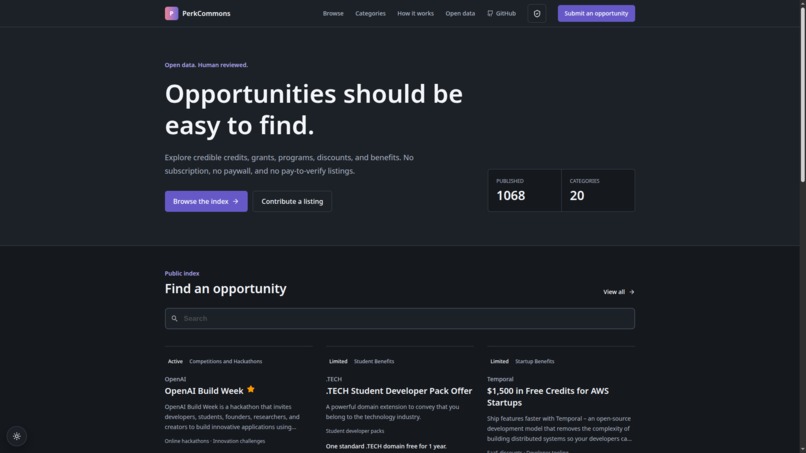 PerkCommons – screenshot 1