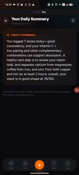Suvo Health Context Agent – screenshot 9