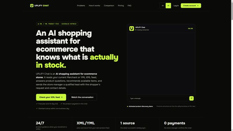 UPLIFY Chat — Grounded Ecommerce Assistant – screenshot 2