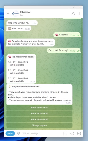 EQueue AI – screenshot 2