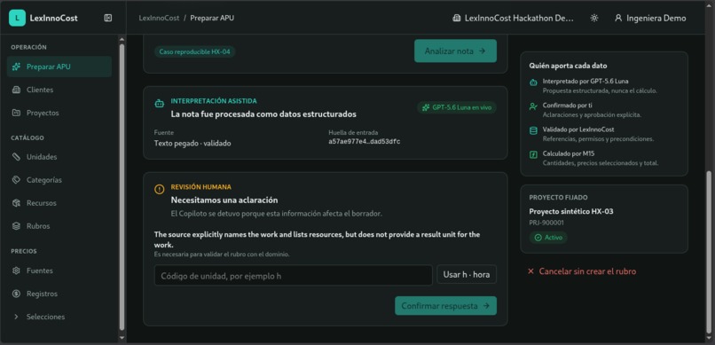 LexInnoCost – screenshot 3