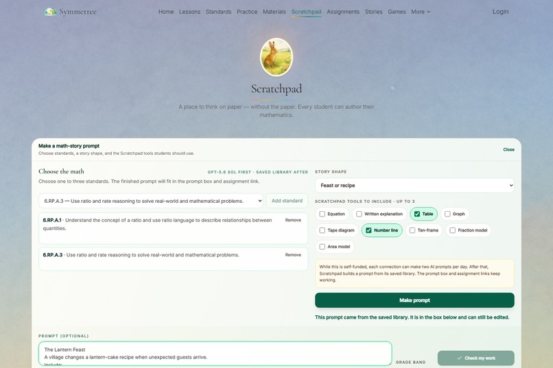 Scratchpad: where kids write math — stories, models, proofs – screenshot 4
