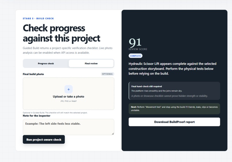 BuildProof AI – screenshot 2