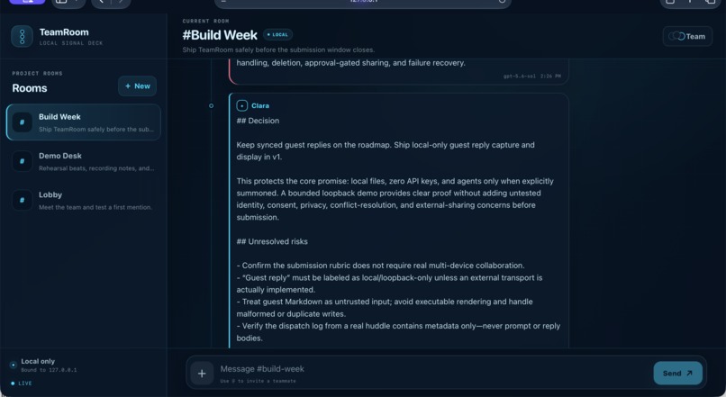 TeamRoom – screenshot 1