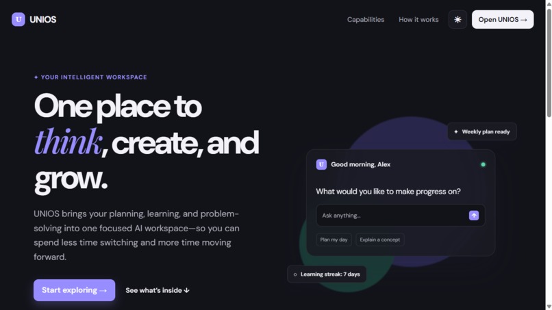 UNIOS – screenshot 2
