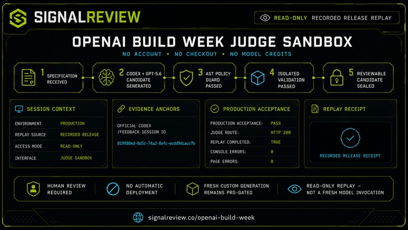 SignalReview: Governed Codex Module Factory – screenshot 3