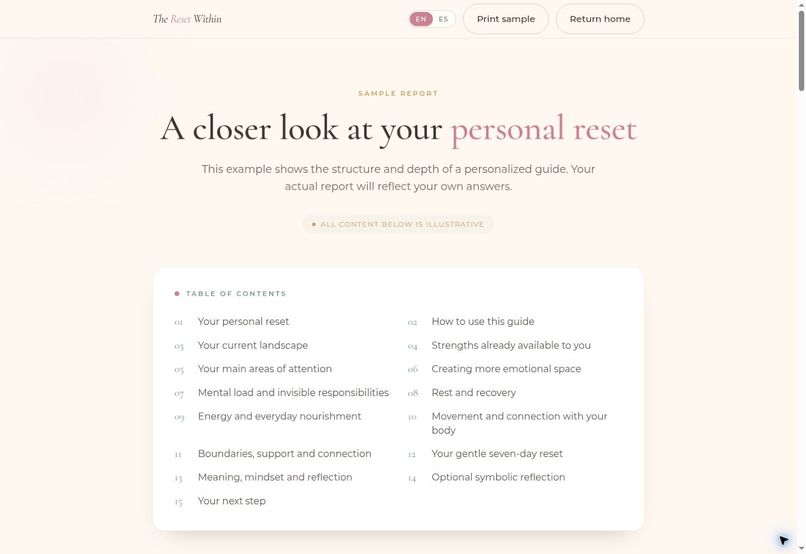 "The Reset Within" by Mandarina&Menta – screenshot 3