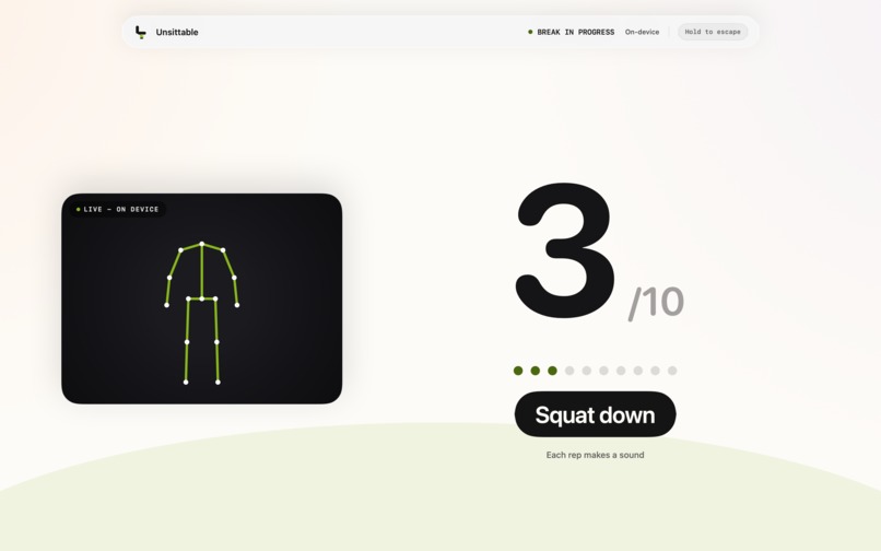 Unsittable – screenshot 2